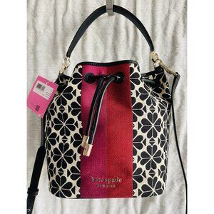 NWT Kate Spade K4373 Jacquard Medium Bucket Tote $398